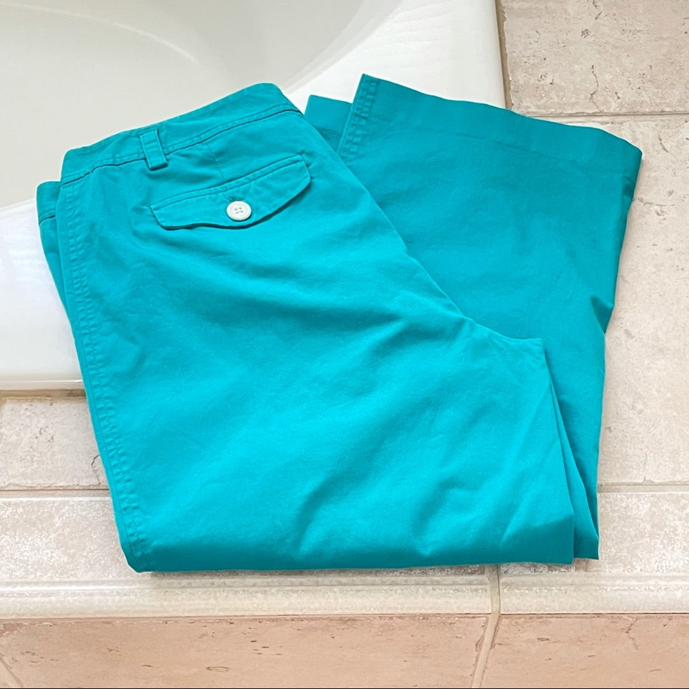 Ann Taylor (8) Teal, Flat Front, Crop Pant
